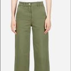 Everlane Wide Leg Cropped Olive